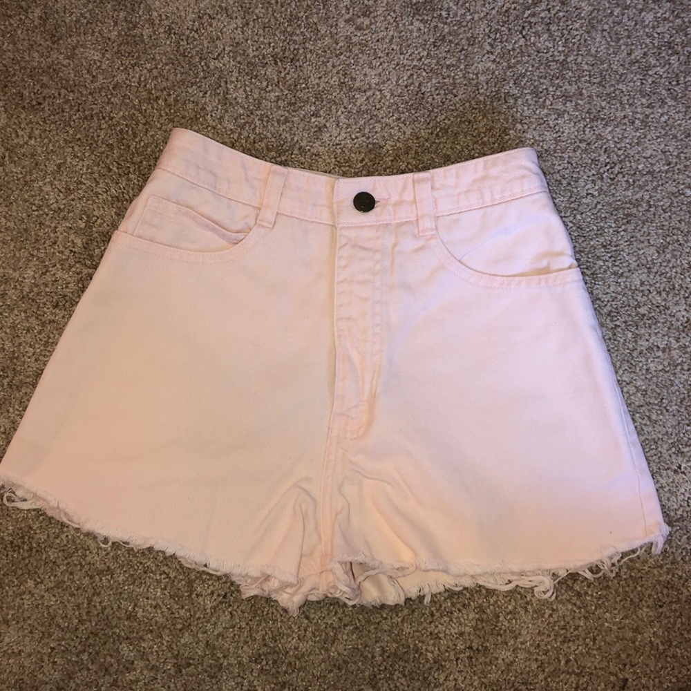 Homemade light pink Cut offs